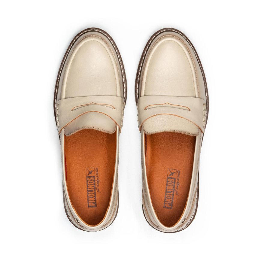 Women's Pikolinos ALDAYA Loafers Cream | NZ LA1Q203